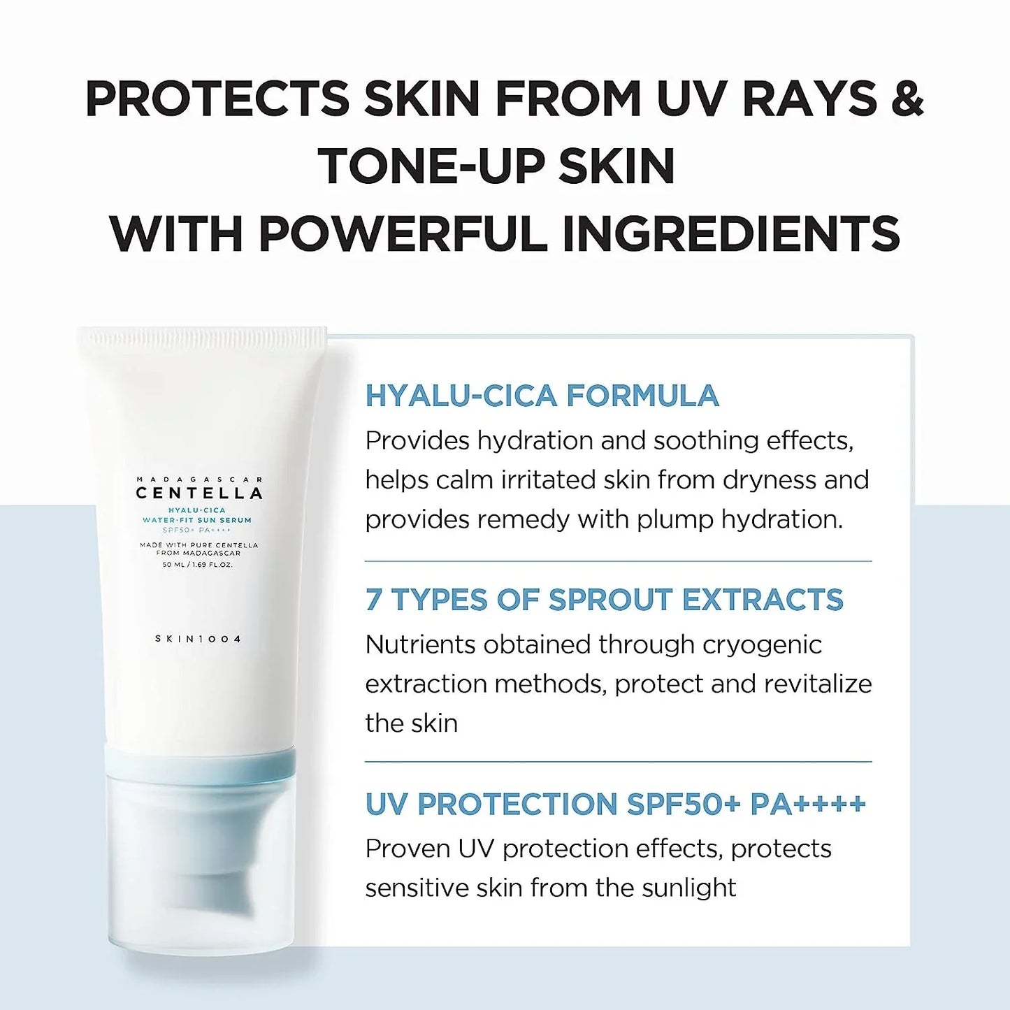 SKIN1004 Madagascar Centella Hyalu-Cica Water-Fit Sun Serum 50ml