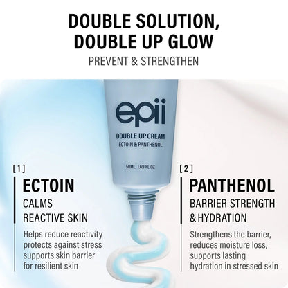 epii Double Up Cream Ectoin & Panthenol – Korean Barrier Cream for Dry & Sensitive Skin epii