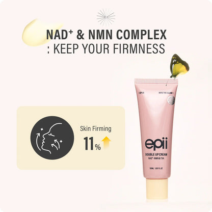 epii Double Up Cream NAD+ NMN & TXA – Korean Brightening Barrier Cream for Dull Skin epii