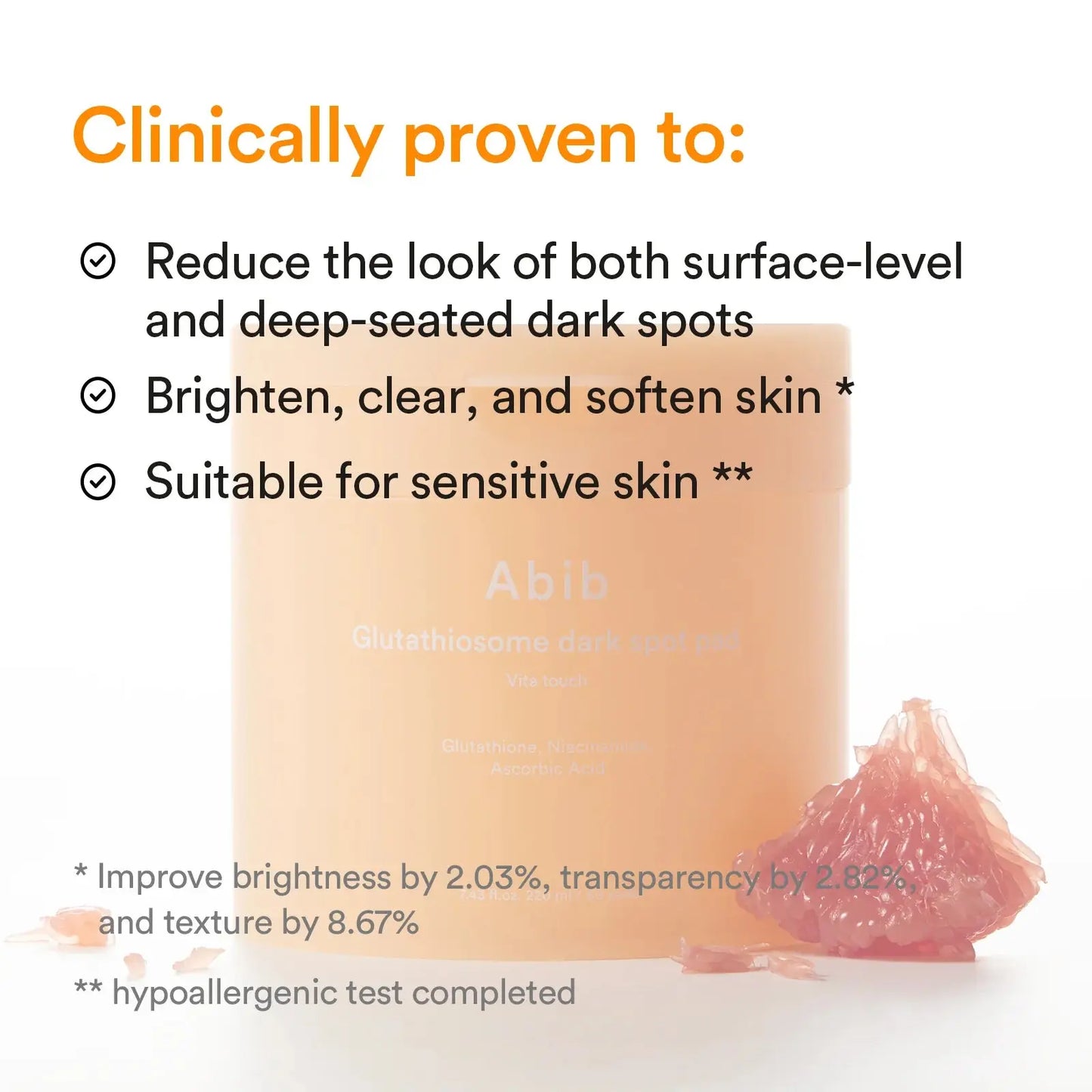 Abib Glutathiosome Dark Spot Pad Vita Touch (60 Pads) ABIB