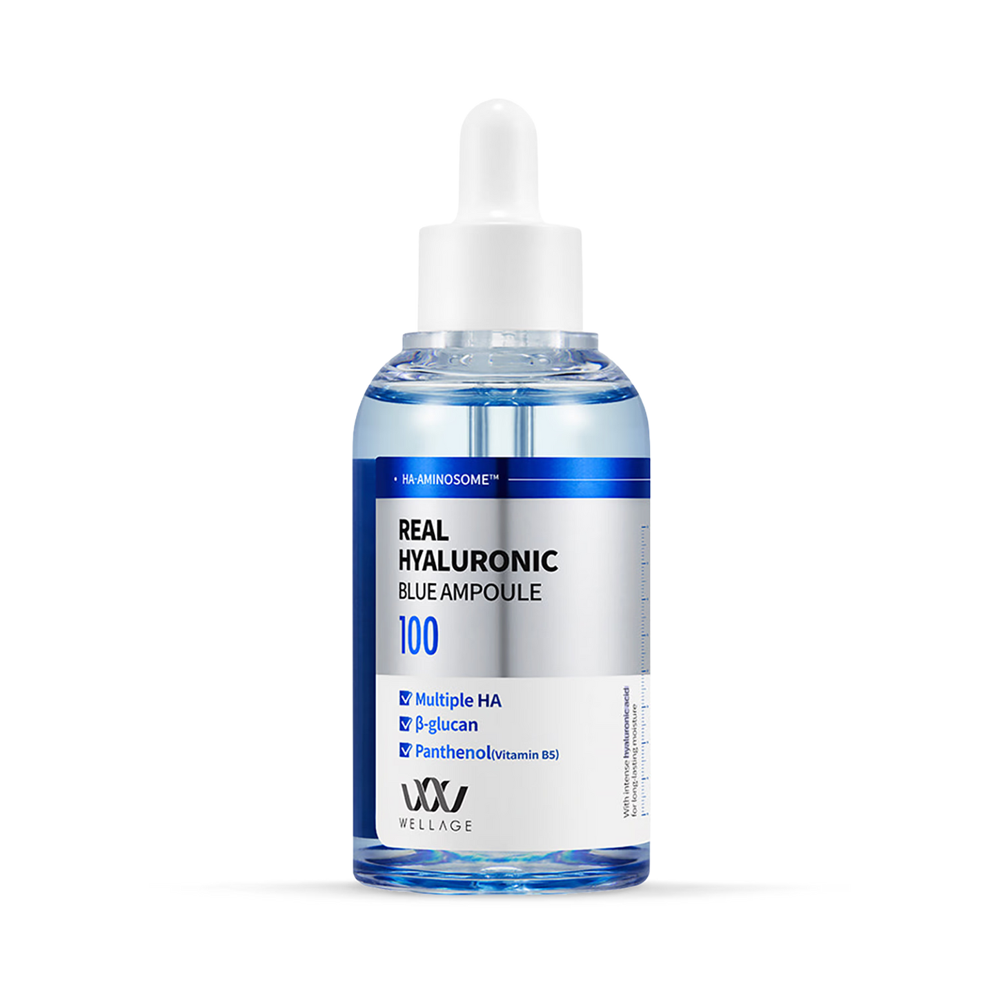 WELLAGE Real Hyaluronic Blue Ampoule 60ml – Korean Hydrating Ampoule for Plump, Dewy Skin My Seoul My Skin