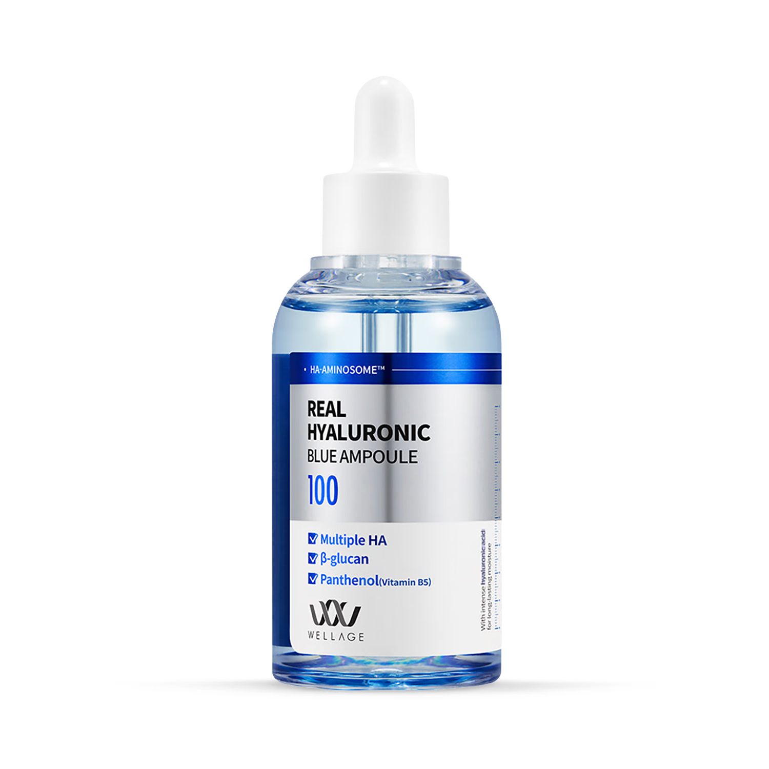 WELLAGE Real Hyaluronic Blue Ampoule 60ml – Korean Hydrating Ampoule for Plump, Dewy Skin My Seoul My Skin