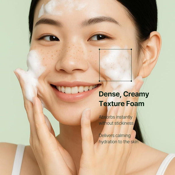 Orien Mugwort Zero Film Cleansing Foam 150ml – Korean Mugwort Cleanser for Sensitive & Acne-Prone Skin