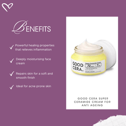 HOLIKA HOLIKA Good Cera Super Ceramide Cream 60ml – Korean Barrier Repair Moisturiser