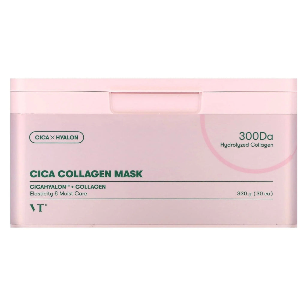 VT Cosmetics Cica Collagen Mask 30 Sheets 320g – Korean Firming & Hydrating Face Masks VT COSMETICS