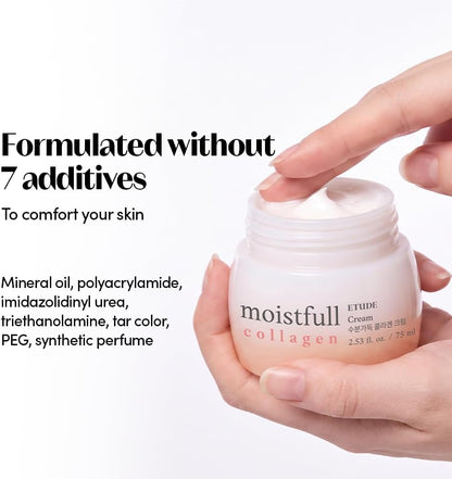 ETUDE Moistfull Collagen Cream 75ml – Deep Hydrating & Plumping Moisturiser My Seoul My Skin