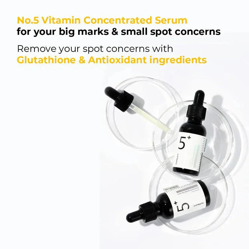 NUMBUZIN No.5 Vitamin Concentrated Serum – Brightening, Anti-Pigmentation & Skin Barrier Repair for All Skin Types 30ml - My Seoul My Skin