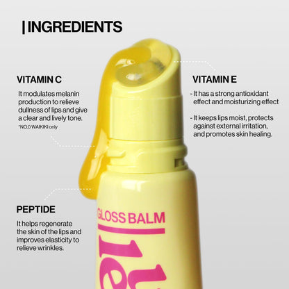 UNLEASHIA Sunset Dazzle Gloss Balm – Korean Glossy Lip Balm for Hydrated, Shimmer Lips UNLEASHIA