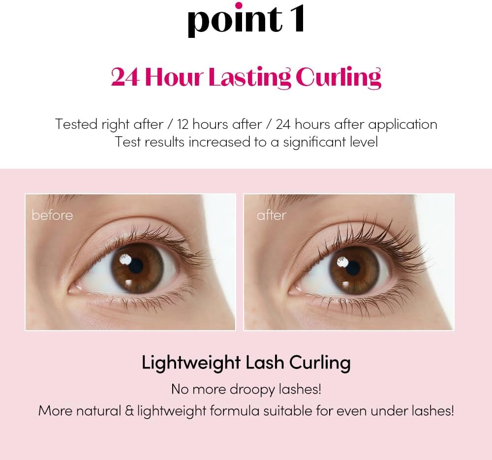 ETUDE Curl Fix Mascara 01 Black 8g – Korean Long-Lasting Curl Mascara ETUDE