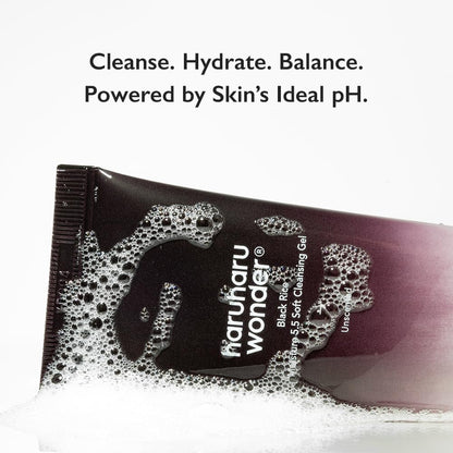 HARUHARU WONDER Black Rice Moisture 5.5 Soft Cleansing Gel 100ml – Korean Gentle Cleanser for Sensitive Skin HARUHARU