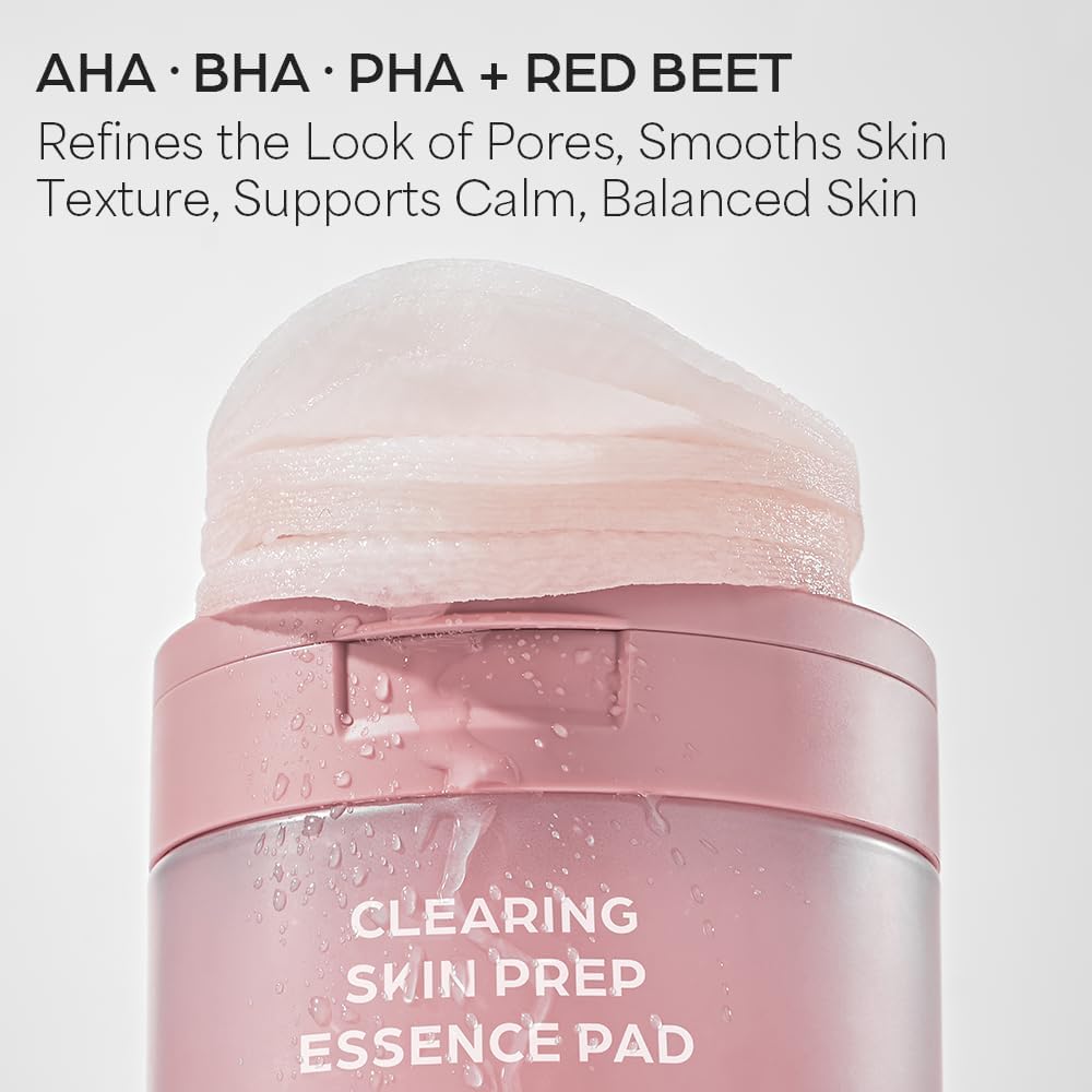 HOUSE OF HUR Clearing Skin Prep Essence Pad 70 Pads – Korean Exfoliating Toner Pads for Pores & Texture HOUSE OF HUR