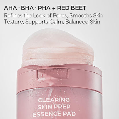 HOUSE OF HUR Clearing Skin Prep Essence Pad 70 Pads – Korean Exfoliating Toner Pads for Pores & Texture HOUSE OF HUR