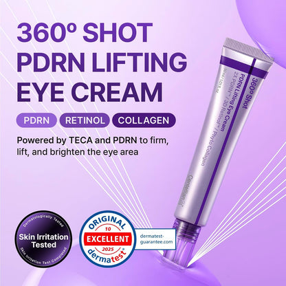 Centellian24 360º Shot PDRN Lifting Eye Cream – Korean Firming Eye Cream for Fine Lines & Elasticity Centellian24