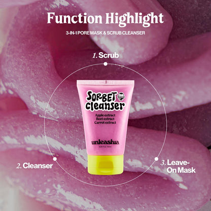 UNLEASHIA ABC Sorbet Facial Cleanser – Korean Sorbet Cleanser for Makeup, SPF & Pores My Seoul My Skin