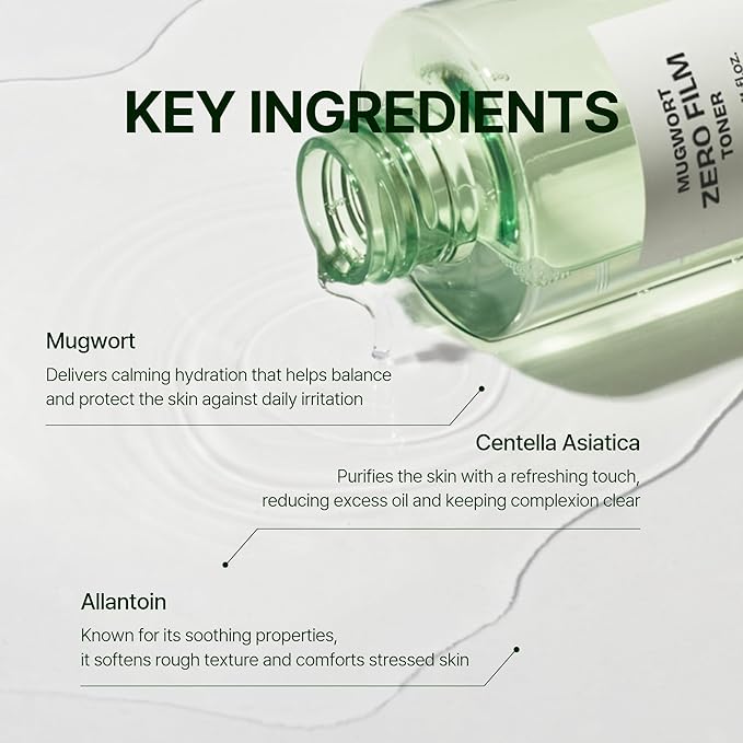 Orien Mugwort Zero Film Toner 160ml – Calming Korean Spray Toner for Sensitive & Acne-Prone Skin
