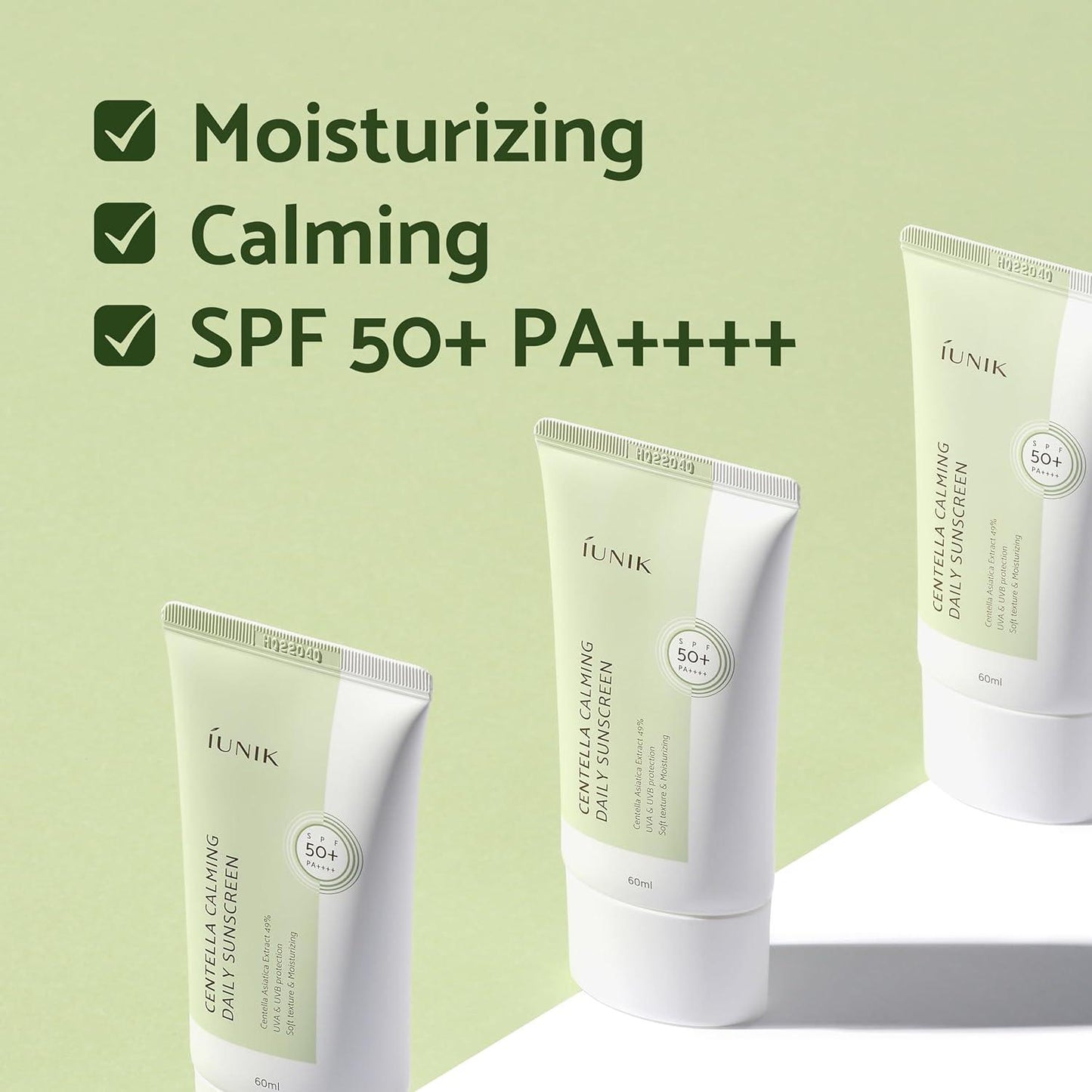 IUNIK Centella Calming Daily Sunscreen SPF 50+ PA++++