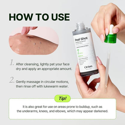 Orien Peel Shot Exfoliating Serum 80ml – Korean Blemish Serum for Pores, Texture & Glow ORIEN