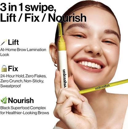 UNLEASHIA Shaper Pomade Eyebrow Fixer No.1 Clear – Lightweight Korean Clear Brow Gel UNLEASHIA