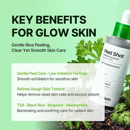 Orien Peel Shot Exfoliating Serum 80ml – Korean Blemish Serum for Pores, Texture & Glow ORIEN