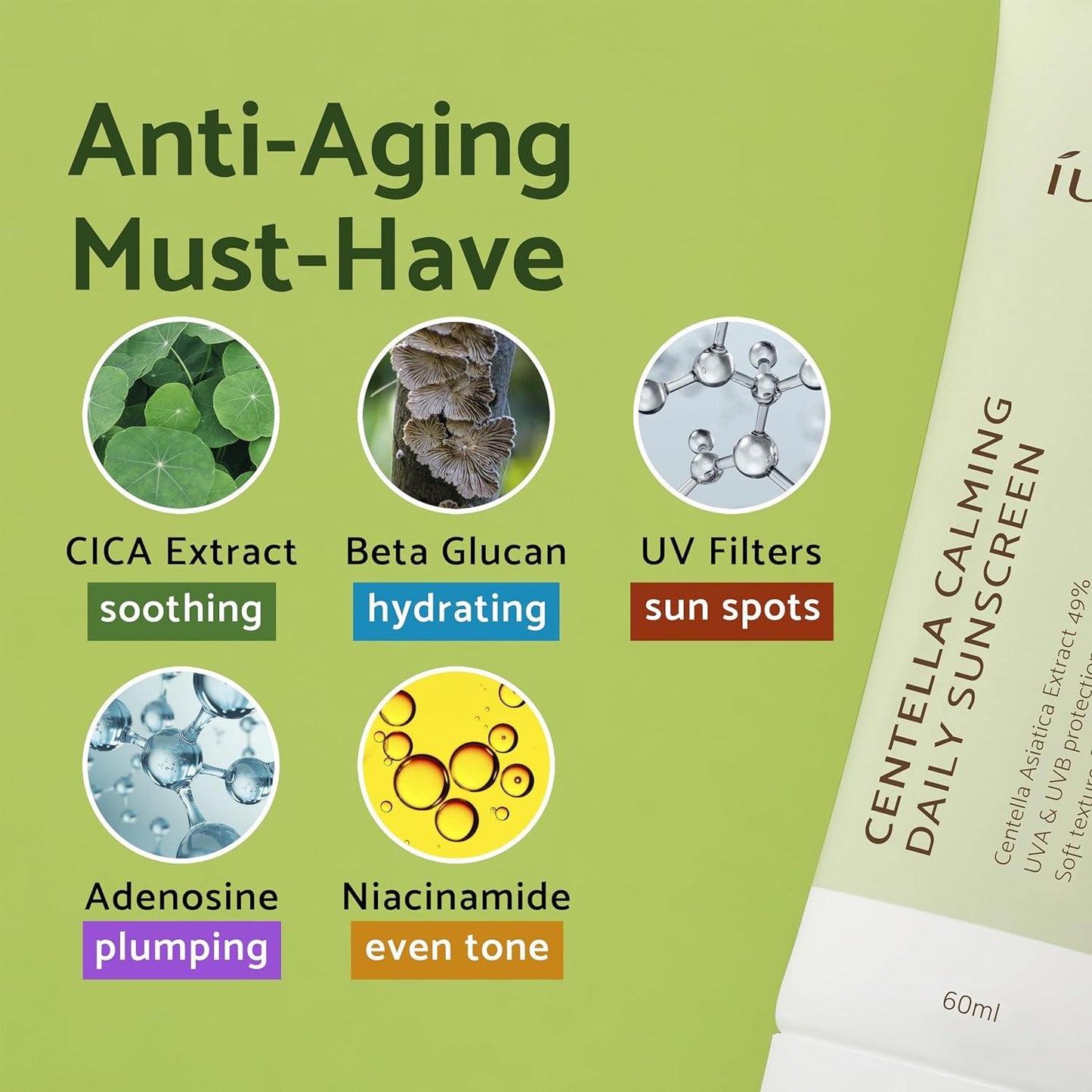 IUNIK Centella Calming Daily Sunscreen SPF 50+ PA++++