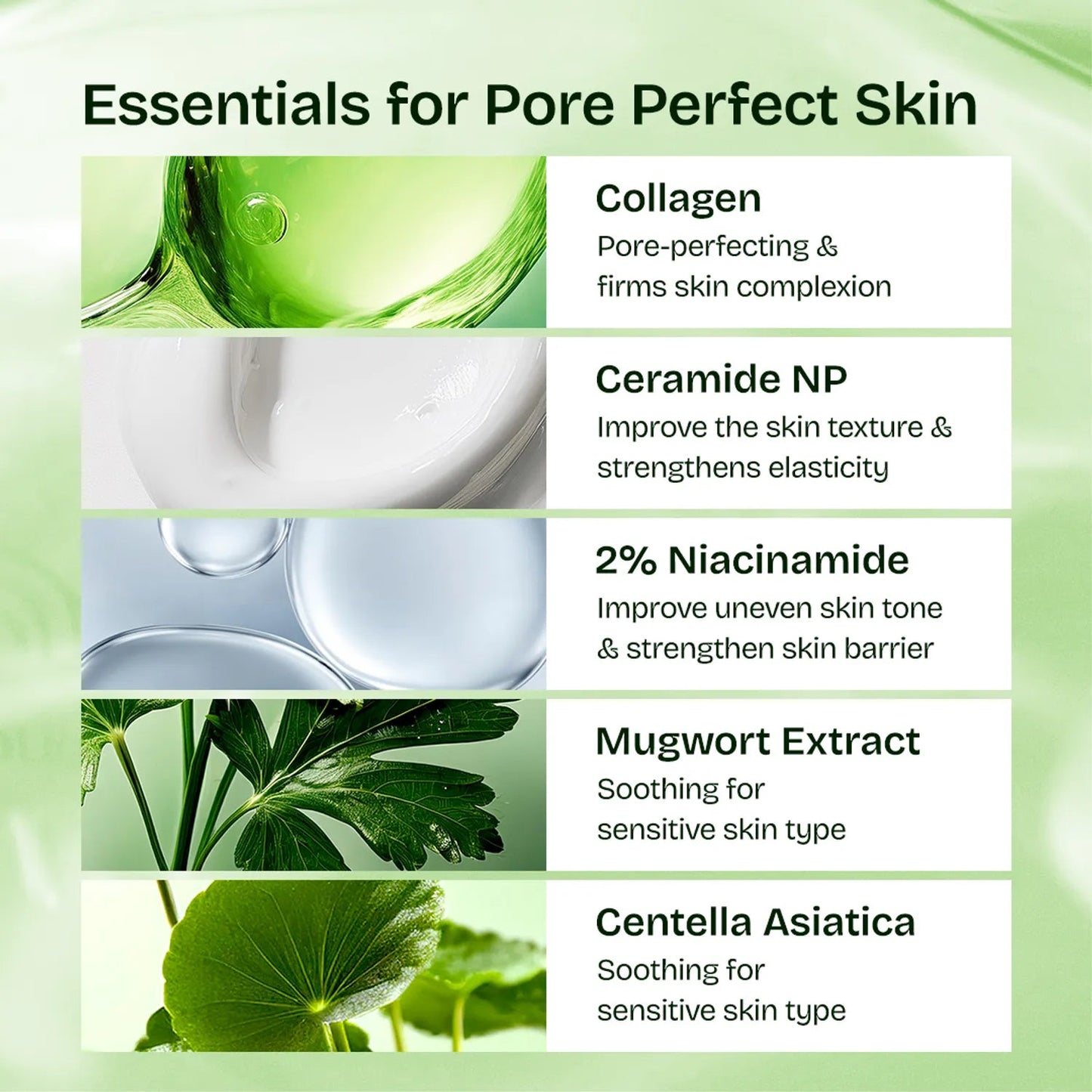 Orien Mugwort Collagen Pore Serum 30ml – Korean Pore Serum for Glass Skin & Texture ORIEN