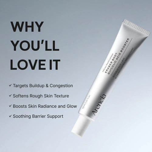 ARENCIA Eraser Shot Glycolic Acid Booster 30ml – Korean Exfoliating Serum for Pores & Texture Arencia