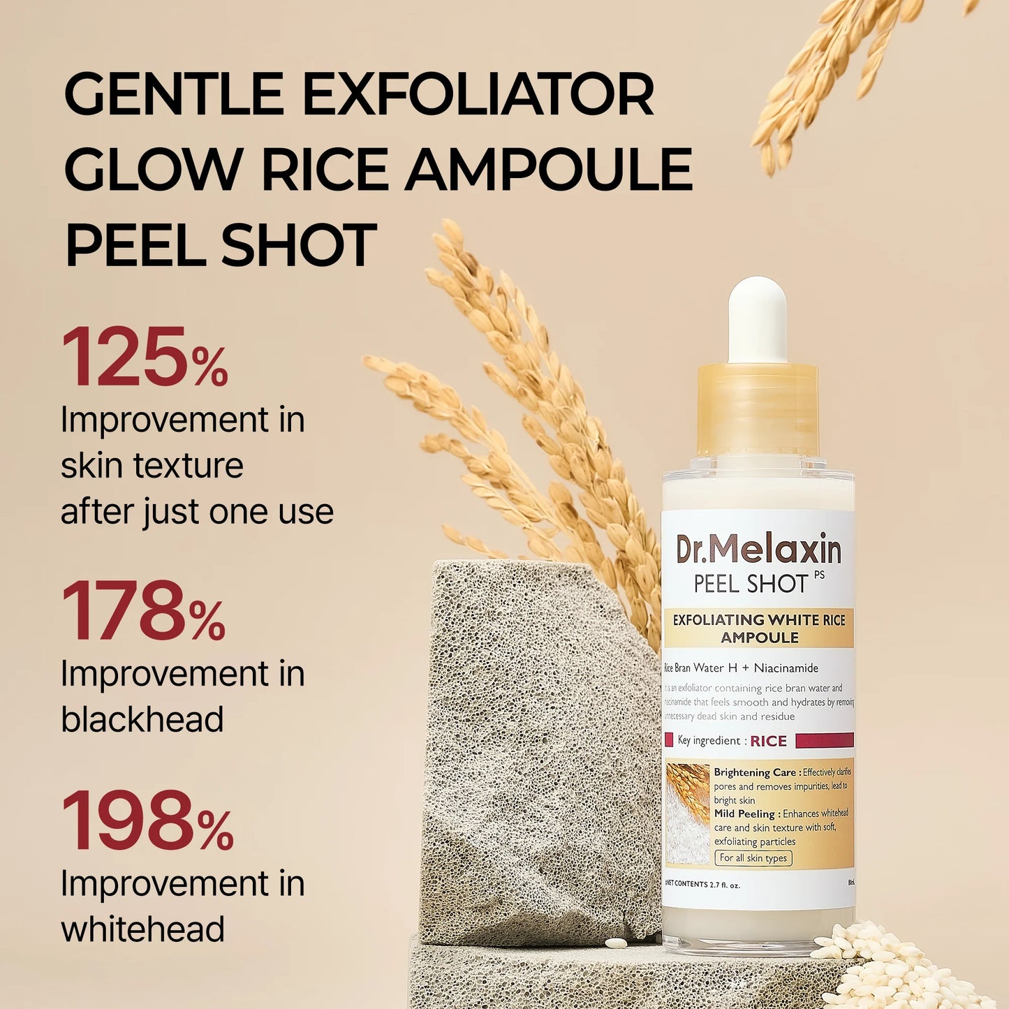 Dr.Melaxin Peel Shot Exfoliant Rice Ampoule
