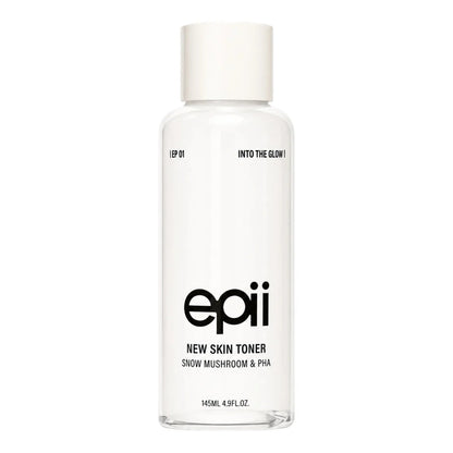 epii New Skin Toner Snow Mushroom & PHA 145ml – Korean Gentle Exfoliating Toner for Glow & Texture epii