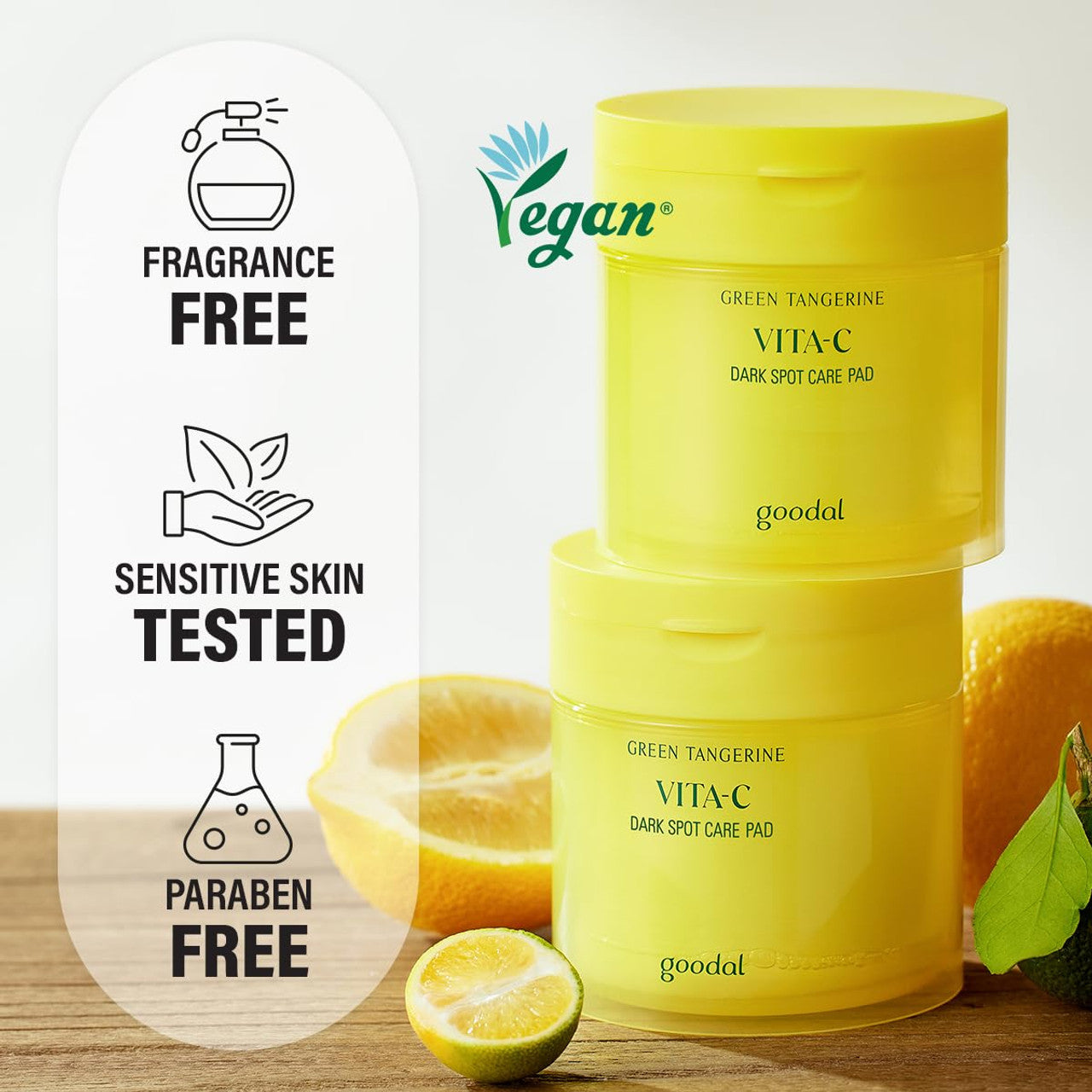 Goodal Green Tangerine Vita C Dark Spot Care Pad (70 pads) 160ml