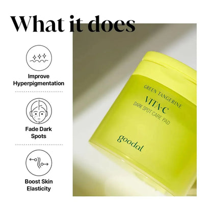 Goodal Green Tangerine Vita C Dark Spot Care Pad (70 pads) 160ml - My Seoul My Skin