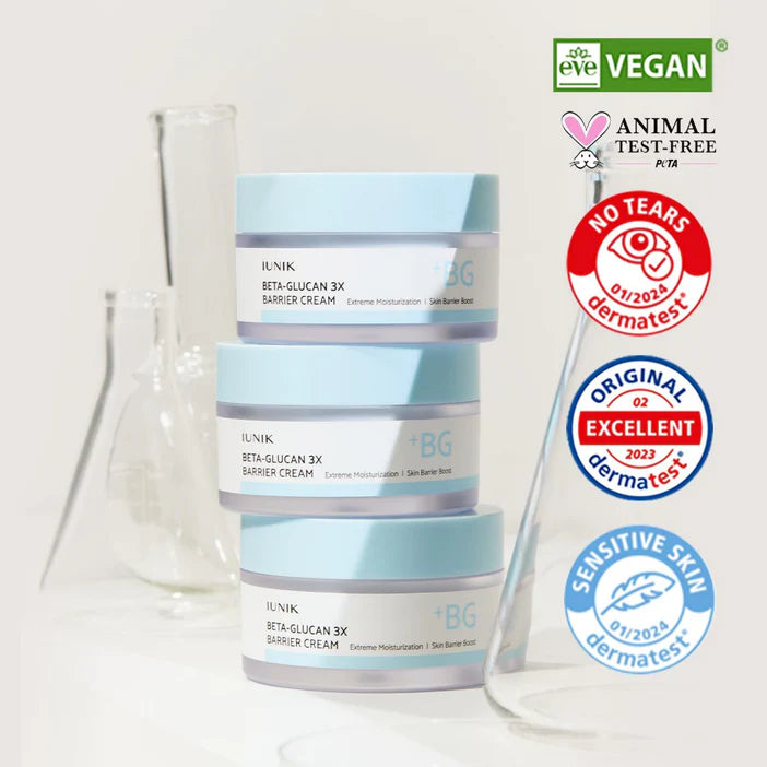 iUNIK Beta Glucan 3X Barrier Cream 50ml – Korean Barrier Cream for Dry & Sensitive Skin IUNIK