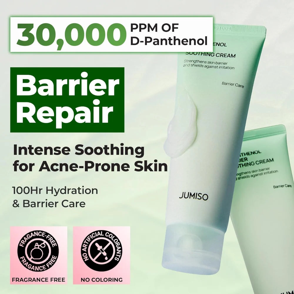 JUMISO D-Panthenol Barrier Soothing Cream 80ml – Korean Moisturiser for Sensitive Skin Jumiso