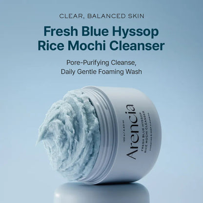 ARENCIA Blue Hyssop Rice Mochi Cleanser – Korean Rice Cleanser for Calm, Smooth Skin Arencia