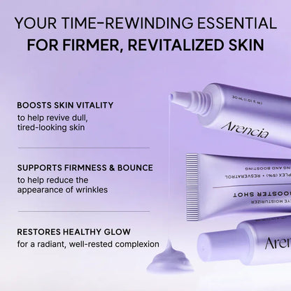 ARENCIA NAD+ Booster Shot 30ml – Korean Firming Serum for Glow, Hydration & Barrier Care Arencia