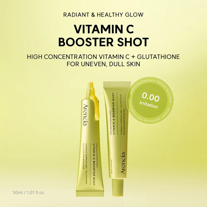 ARENCIA Vitamin C Booster Shot 30ml – Korean Brightening Serum for Dark Spots & Glow Arencia