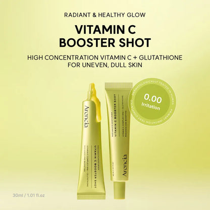 ARENCIA Vitamin C Booster Shot 30ml – Korean Brightening Serum for Dark Spots & Glow Arencia