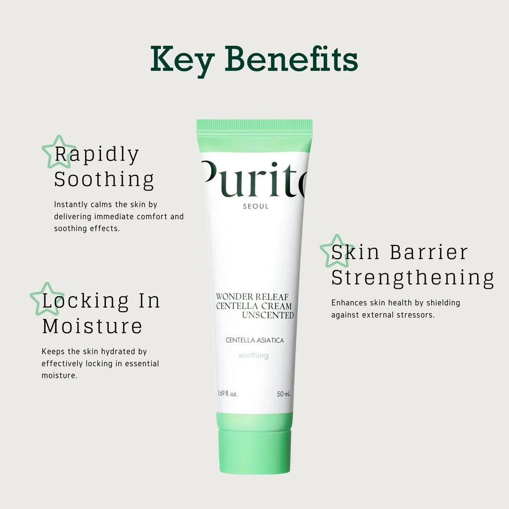 PURITO Wonder Releaf Centella Cream Unscented 50ml - My Seoul My Skin