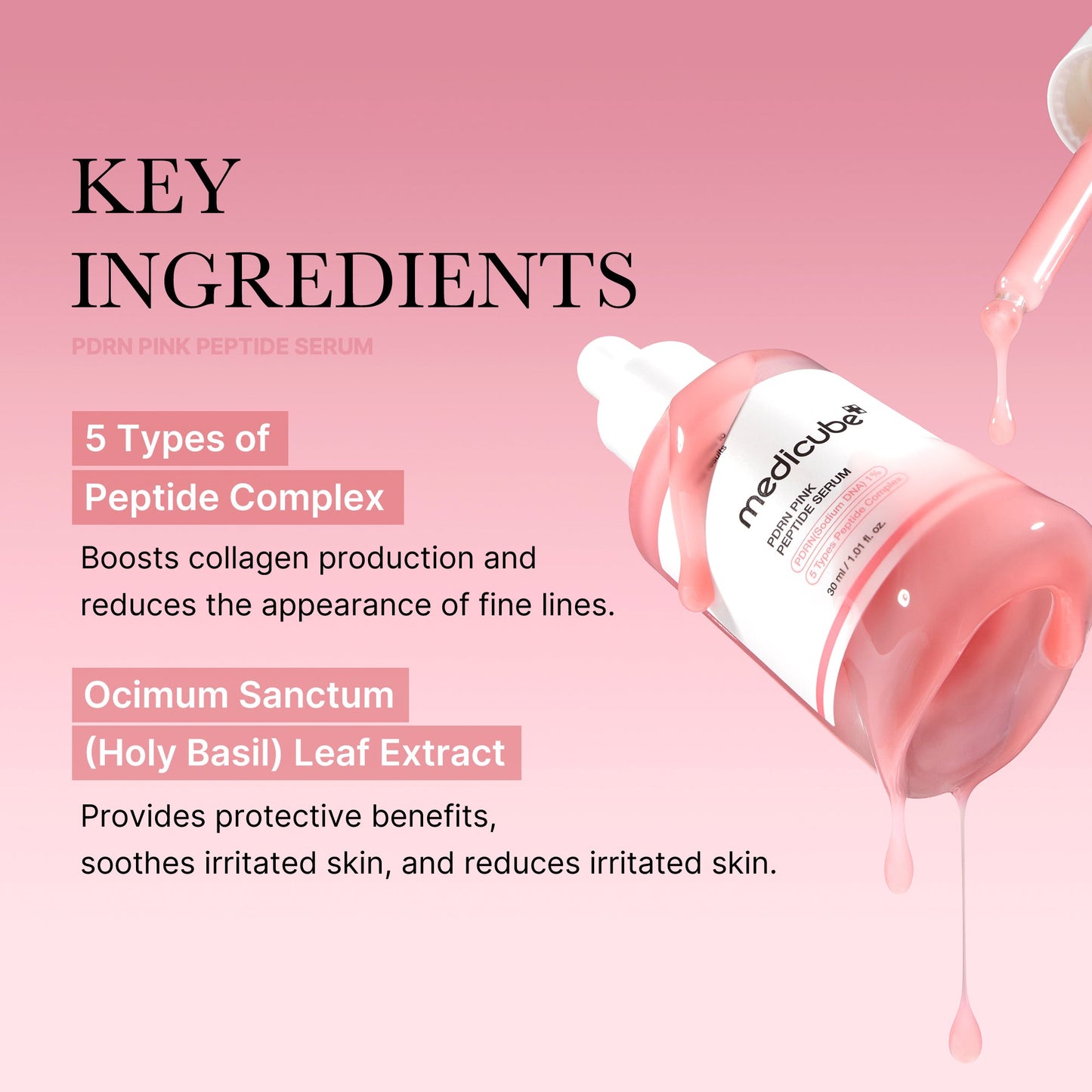 MEDICUBE Collagen PDRN Pink Peptide Serum (30ml)