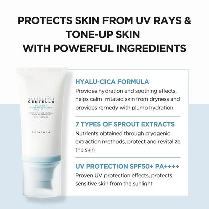 SKIN1004 Madagascar Centella Hyalu-Cica Water-Fit Sun Serum 50ml - My Seoul My Skin
