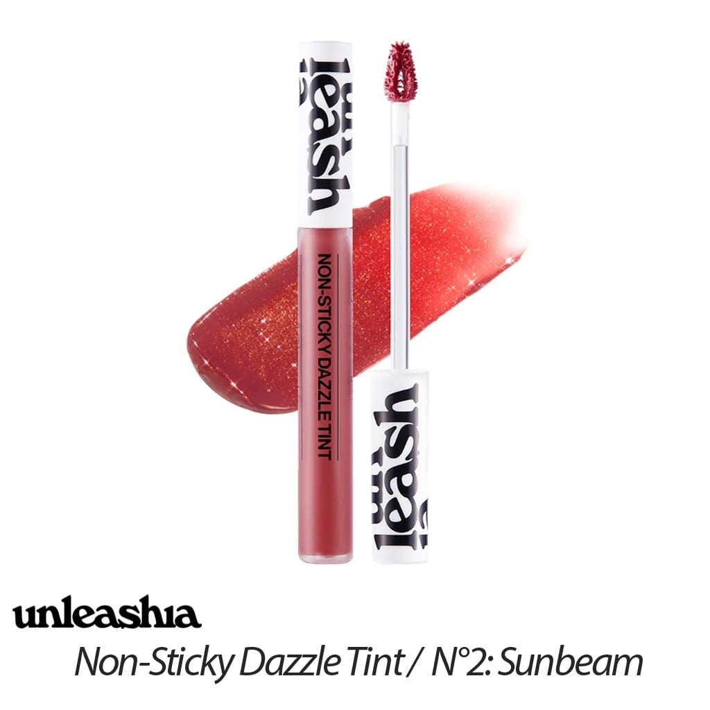 UNLEASHIA Non-Sticky Dazzle Tint – Korean Glitter Lip Tint for Glossy, Juicy Lips My Seoul My Skin