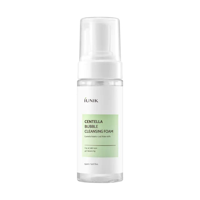 iUNIK Centella Bubble Cleansing Foam 150ml – Korean Gentle Cleanser for Sensitive Skin IUNIK