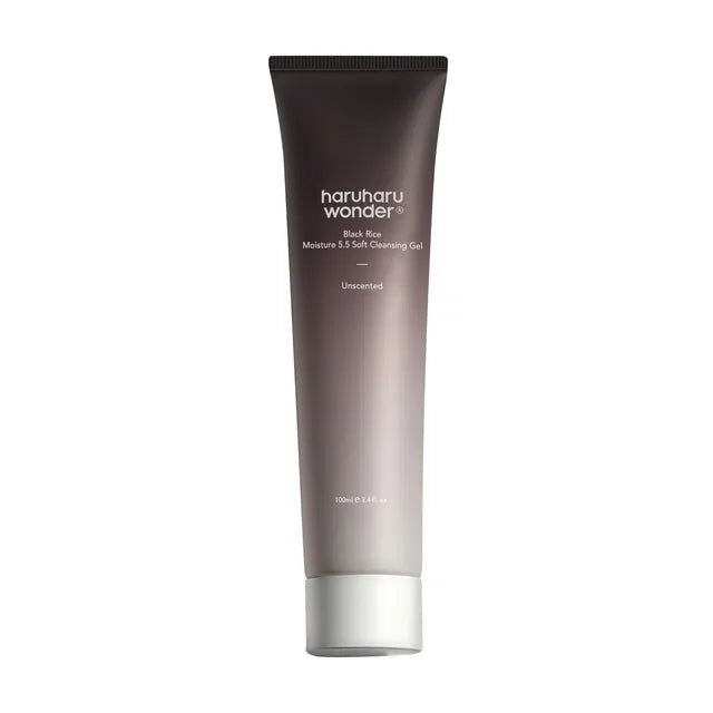 HARUHARU WONDER Black Rice Moisture 5.5 Soft Cleansing Gel 100ml – Korean Gentle Cleanser for Sensitive Skin HARUHARU