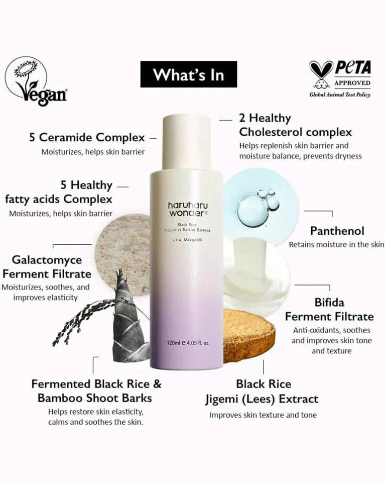 HARUHARU WONDER Black Rice Probiotics Barrier Essence - My Seoul My Skin