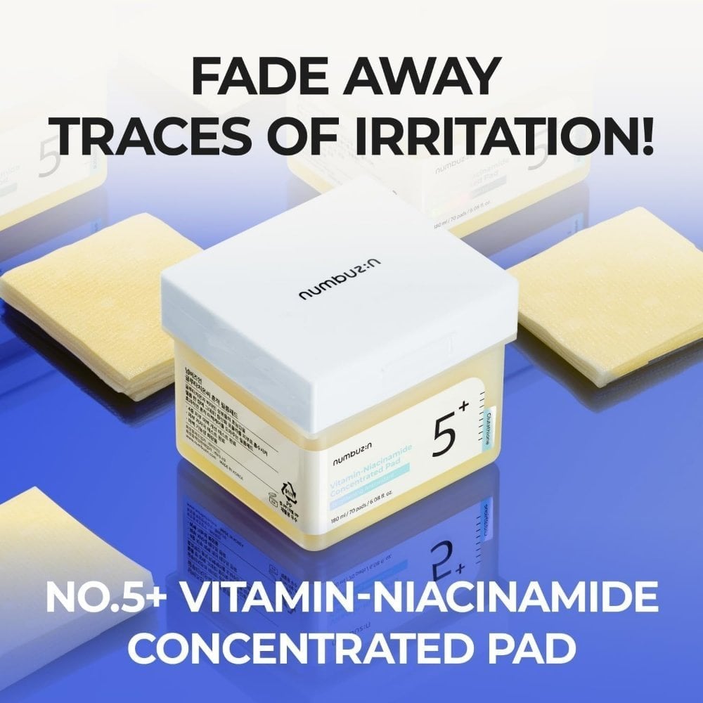 NUMBUZIN No.5+ Vitamin-Niacinamide Concentrated Pads 70 Pads – Korean Brightening Toner Pads