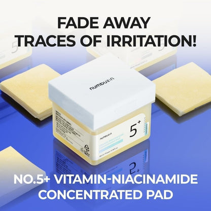 NUMBUZIN No.5+ Vitamin-Niacinamide Concentrated Pads 70 Pads – Korean Brightening Toner Pads