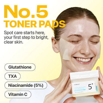 NUMBUZIN No.5+ Vitamin-Niacinamide Concentrated Pads 70 Pads – Korean Brightening Toner Pads