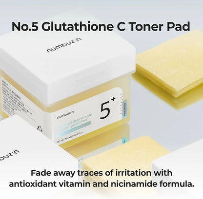 NUMBUZIN No.5+ Vitamin-Niacinamide Concentrated Pads 70 Pads – Korean Brightening Toner Pads