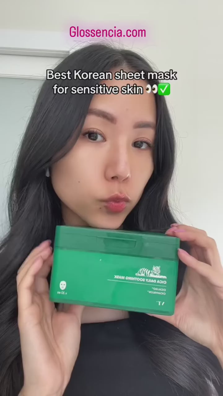 VT Cosmetics Cica Daily Soothing Mask 30 Sheets 350g – Korean Hydrating Face Masks