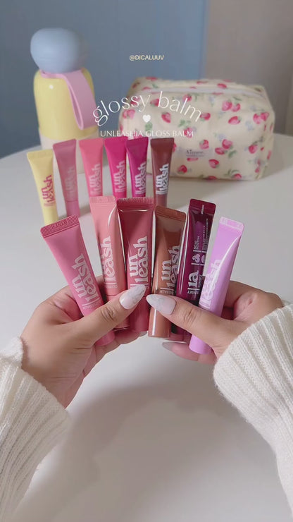 UNLEASHIA Sunset Dazzle Gloss Balm – Korean Glossy Lip Balm for Hydrated, Shimmer Lips