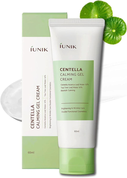 iUNIK Centella Calming Gel Cream 60ml – Soothing Hydrating Moisturiser for Sensitive & Acne-Prone Skin